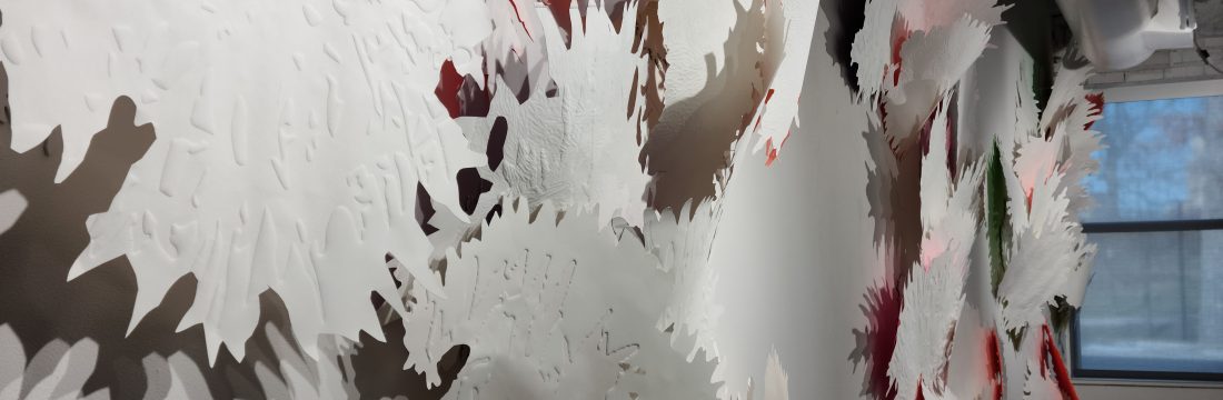 The Nature of Loss, embossed paper installation